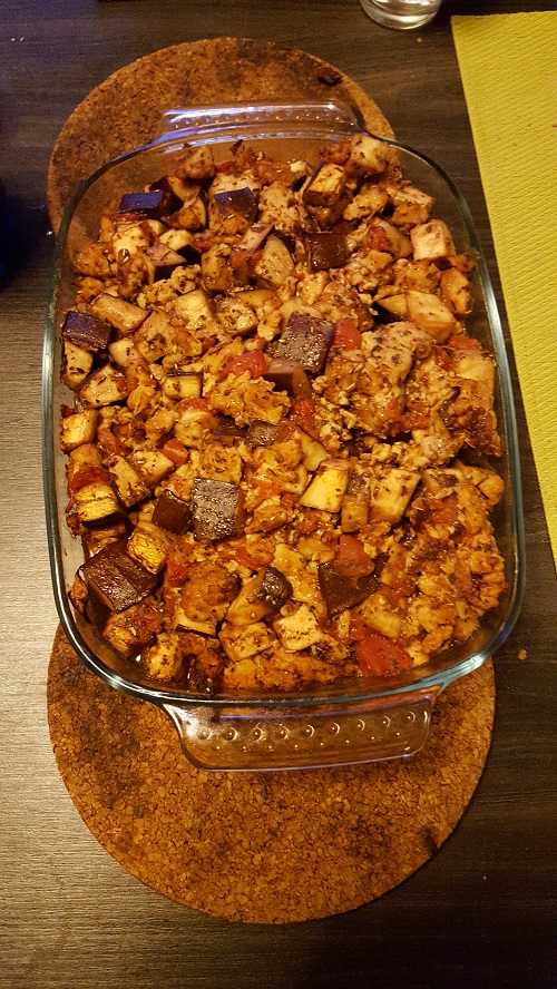 “Aubergine tomaat ovenschotel” is versleuteld Aubergine tomaat ovenschotel