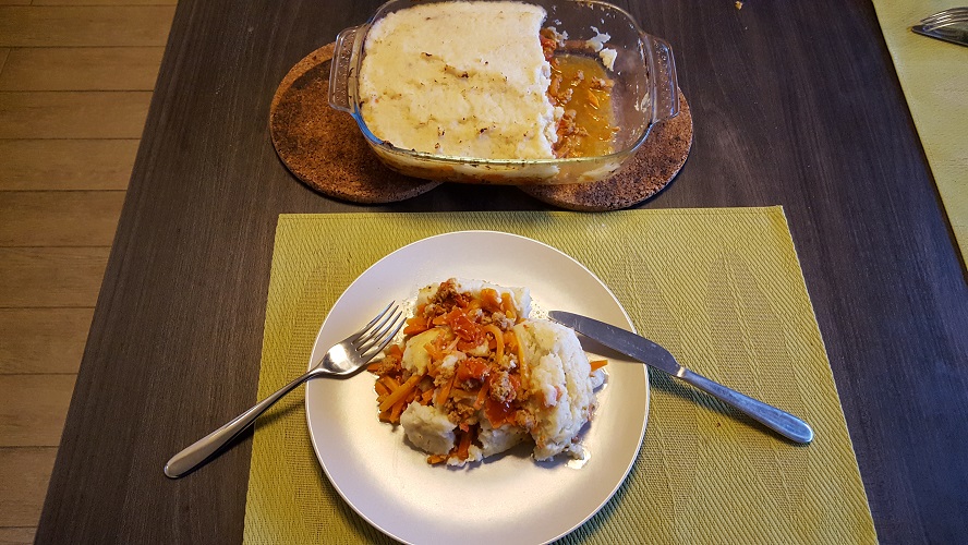 Bloemkool, wortel, tomaat ovenschotel